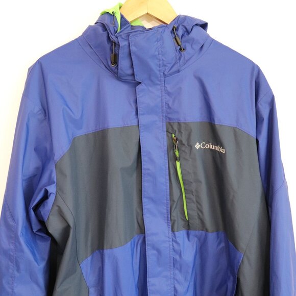 Columbia Interchange Jacket (No Liner) Blue Color Block Sz L Used - Picture 3 of 10